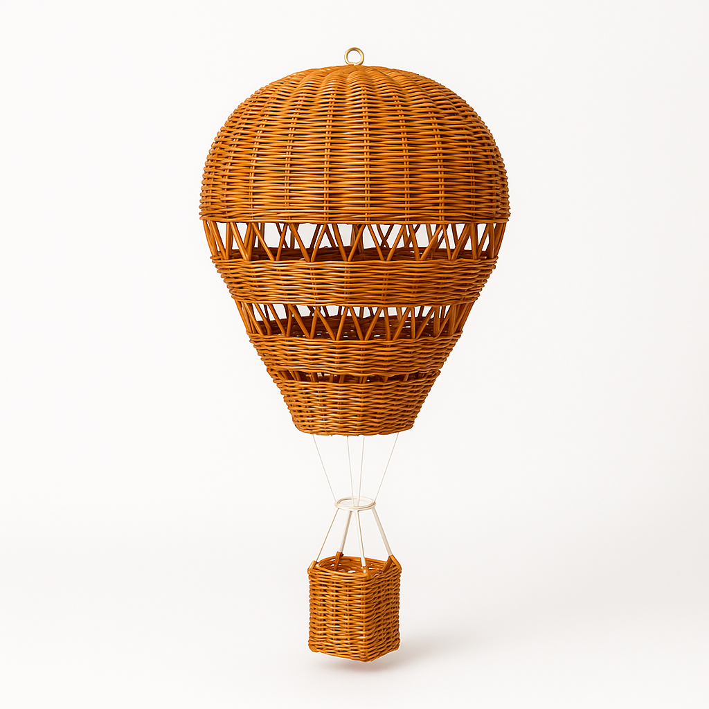 Rattan Hot Air Balloon Decor