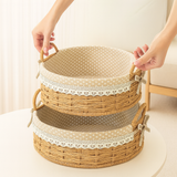 Round Woven Storage Basket Set
