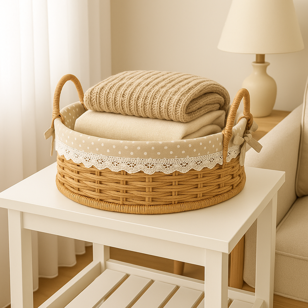 Round Woven Storage Basket Set
