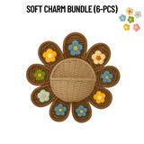 Wool Flower Charm Wall Basket Bundle