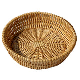 Rattan household bread basket willow egg fruit plate kitchen desktop storage basket commercial rattan storage basket Duoxi home woven basket