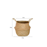 ins Nordic hand-woven flower pots and straw storage baskets garden rattan ornaments floor creative indoor flower baskets