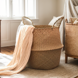ins Nordic hand-woven flower pots and straw storage baskets garden rattan ornaments floor creative indoor flower baskets