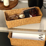 Handwoven Rectangular Storage Basket