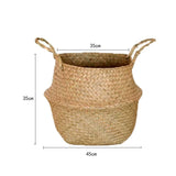 ins Nordic hand-woven flower pots and straw storage baskets garden rattan ornaments floor creative indoor flower baskets