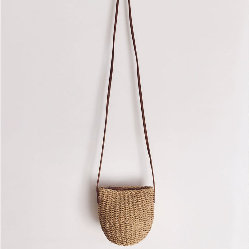 Woven Straw Crossbody Bag