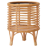 Nordic style rattan weaving floor flower stands, flower pots, flower baskets, home decoration ornaments, potted plants, green plant sets, plastic rattan woven pots