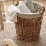 Willow dirty clothes basket laundry basket dirty clothes storage basket household clothes basket put clothes box basket dirty clothes basket artifact