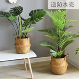Nordic flowerpot ins large light luxury flower basket woven bird of paradise monstera special flowerpot extra large rattan flowerpot