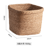 Japanese style rattan straw dirty clothes storage basket household dirty clothes basket dirty clothes basket weaving laundry basket storage basket