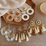 Bohemian Rattan Earrings