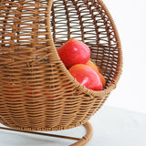 Imitation rattan weaving creative home desktop fruit basket, snack candy basket, fruit hanging basket, snack storage basket