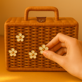 Whimsy Charm Rattan Picnic case Bundle