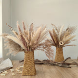 Boho Rattan Flower Vase