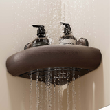 Wood-Look Suction Corner Shelf