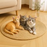 Round Rattan Cat Scratch Mat