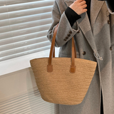 Large Woven Straw Shoulder Bag