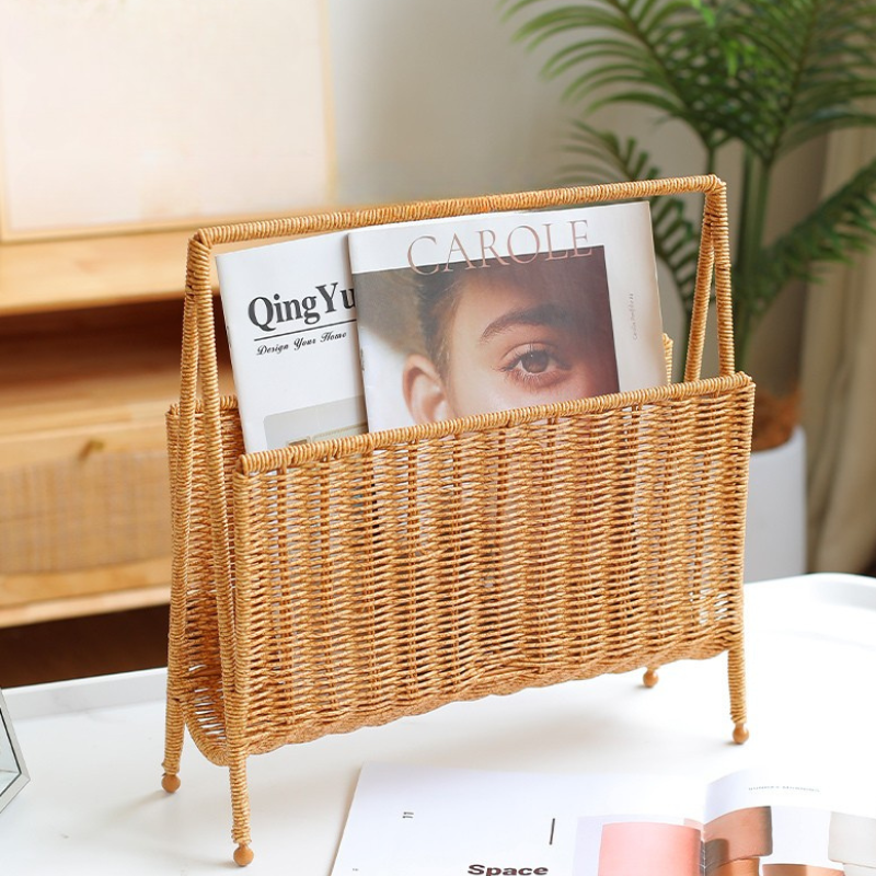Rattan Magazine Storage Basket