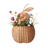 Linen Bloom Charm Wall Rattan Basket Bundle