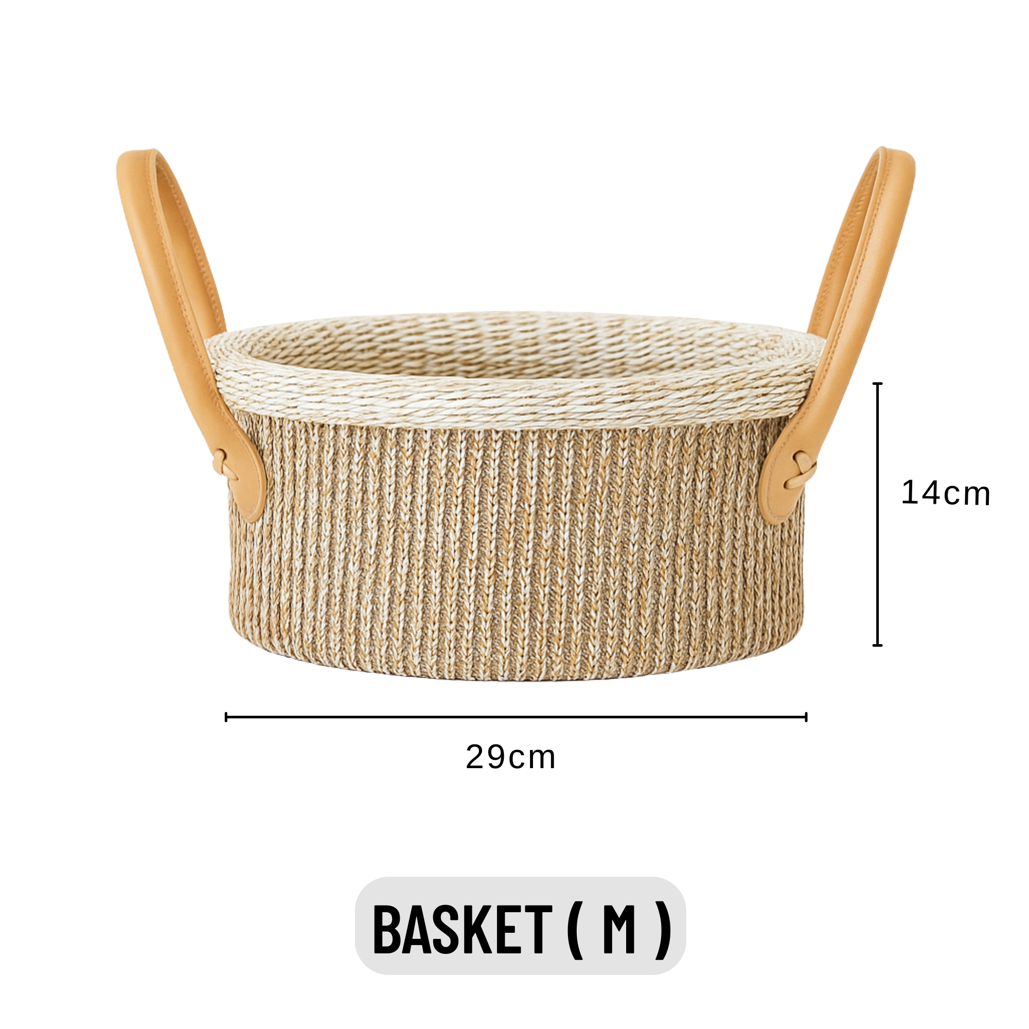 Handheld Cotton Rope Round Basket