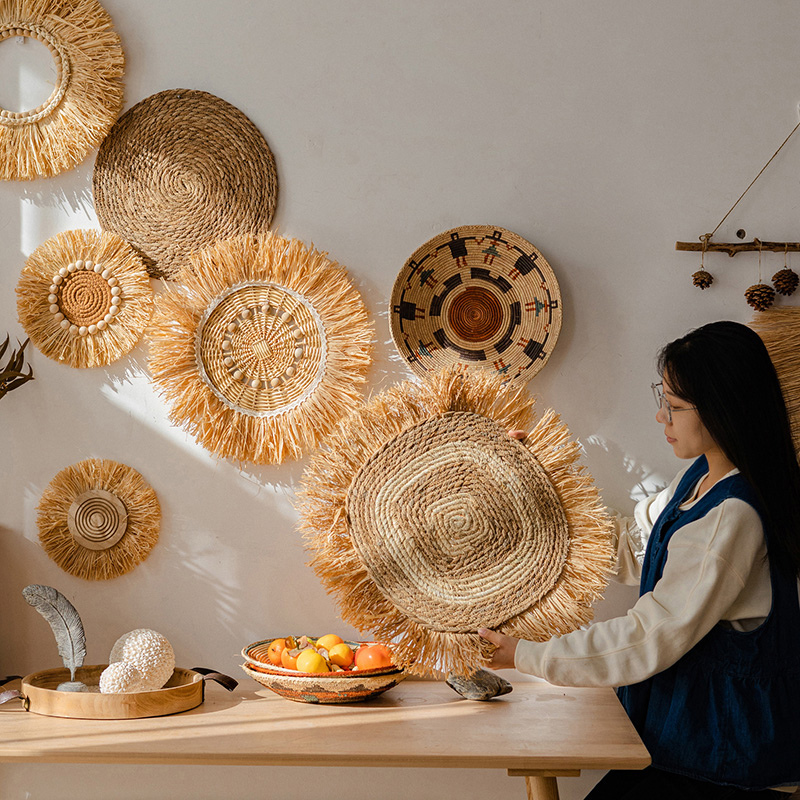 Boho Raffia Wall Decor Set