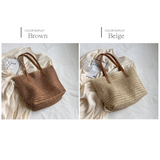 Summer Rattan  Large Shoulder Bag