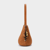 Vegan Leather Woven Tote Bag