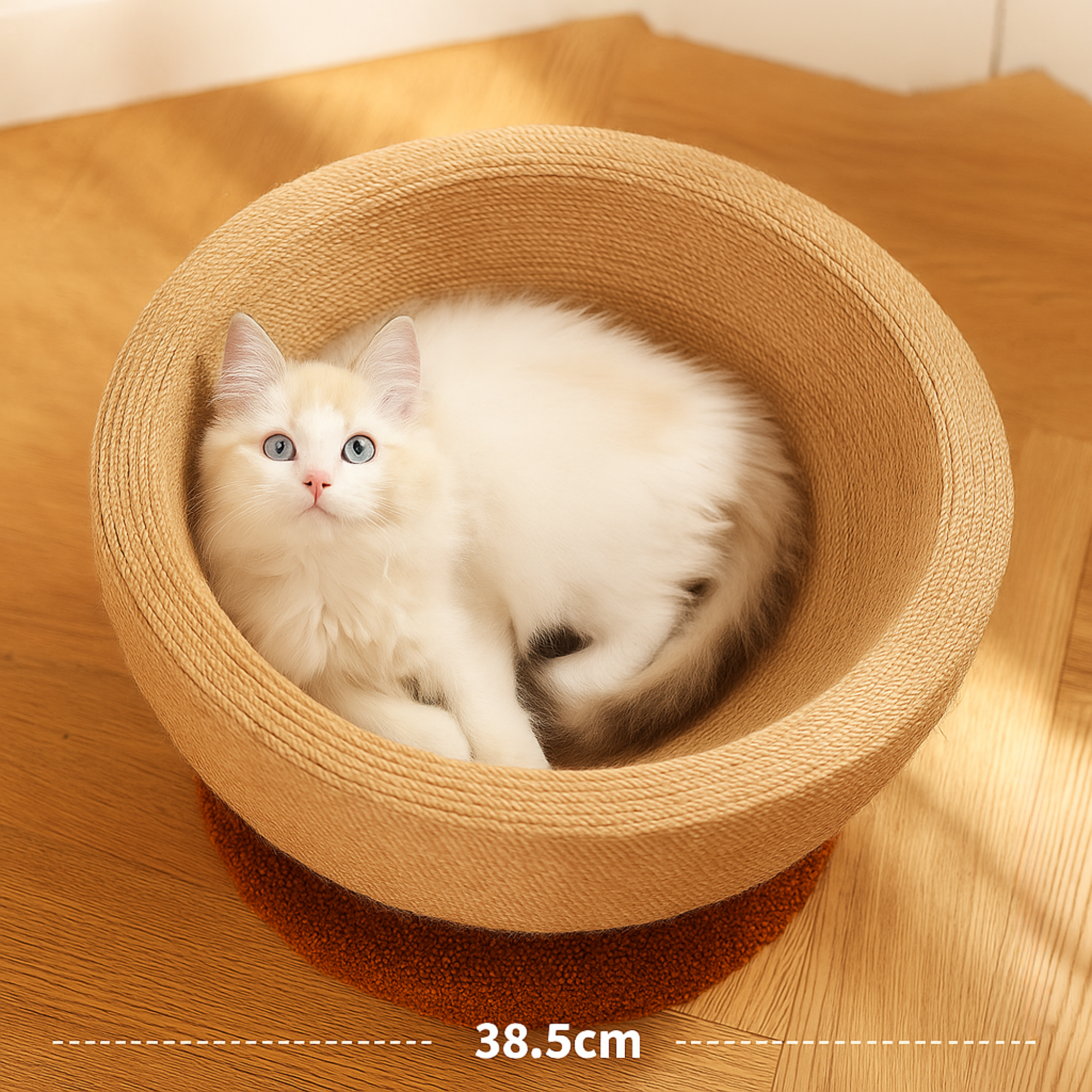 Woven Fiber Round Cat Scratch Nest