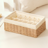 Woven Drawer Box with Leaf Charm