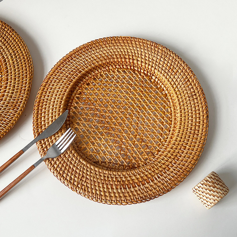 Handwoven Rattan Dinner Plate