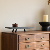 Boat Form Wood Tea Tray – Sculptural Object