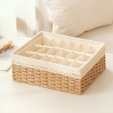 Woven Drawer Box with Leaf Charm