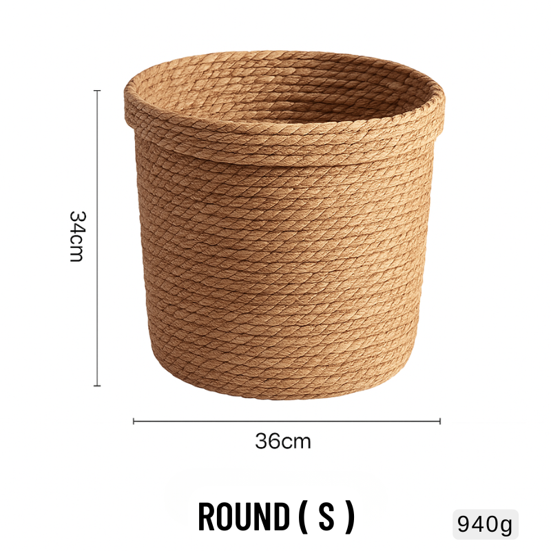 Woven Rattan Laundry Basket