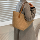 Large Woven Straw Shoulder Bag