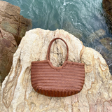 Handwoven Cowhide Tote Bag