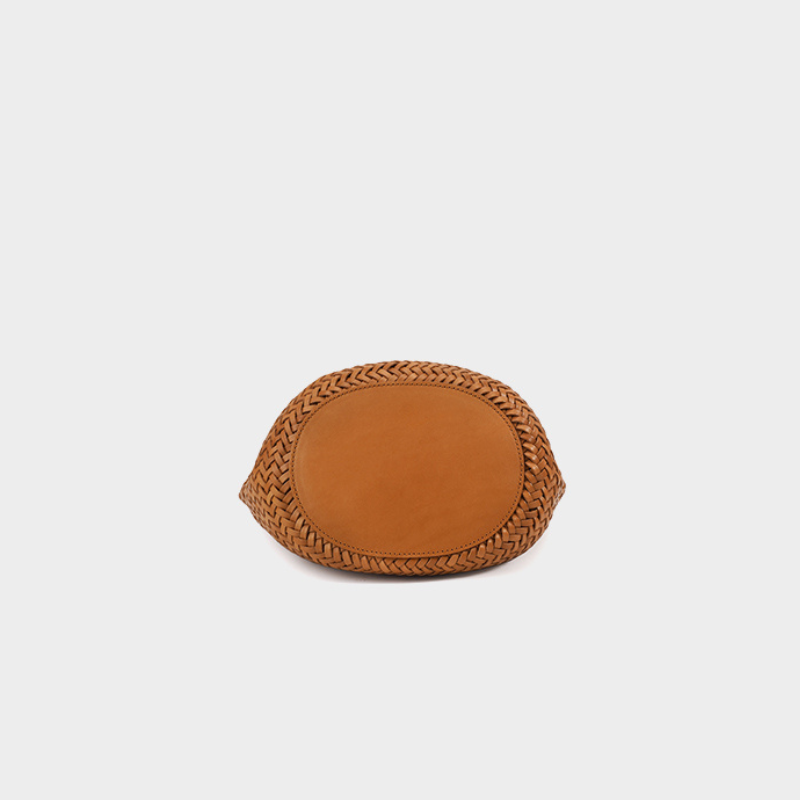 Vegan Leather Woven Tote Bag