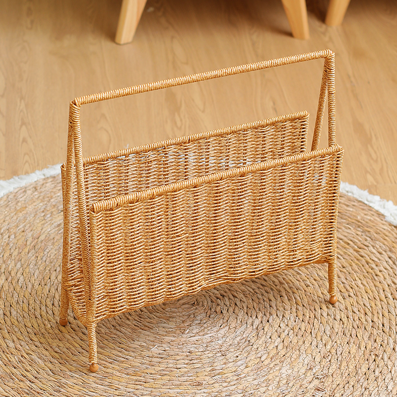 Rattan Magazine Storage Basket