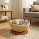 Woven Fiber Round Cat Scratch Nest