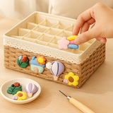 Woven Drawer Box with Leaf Charm