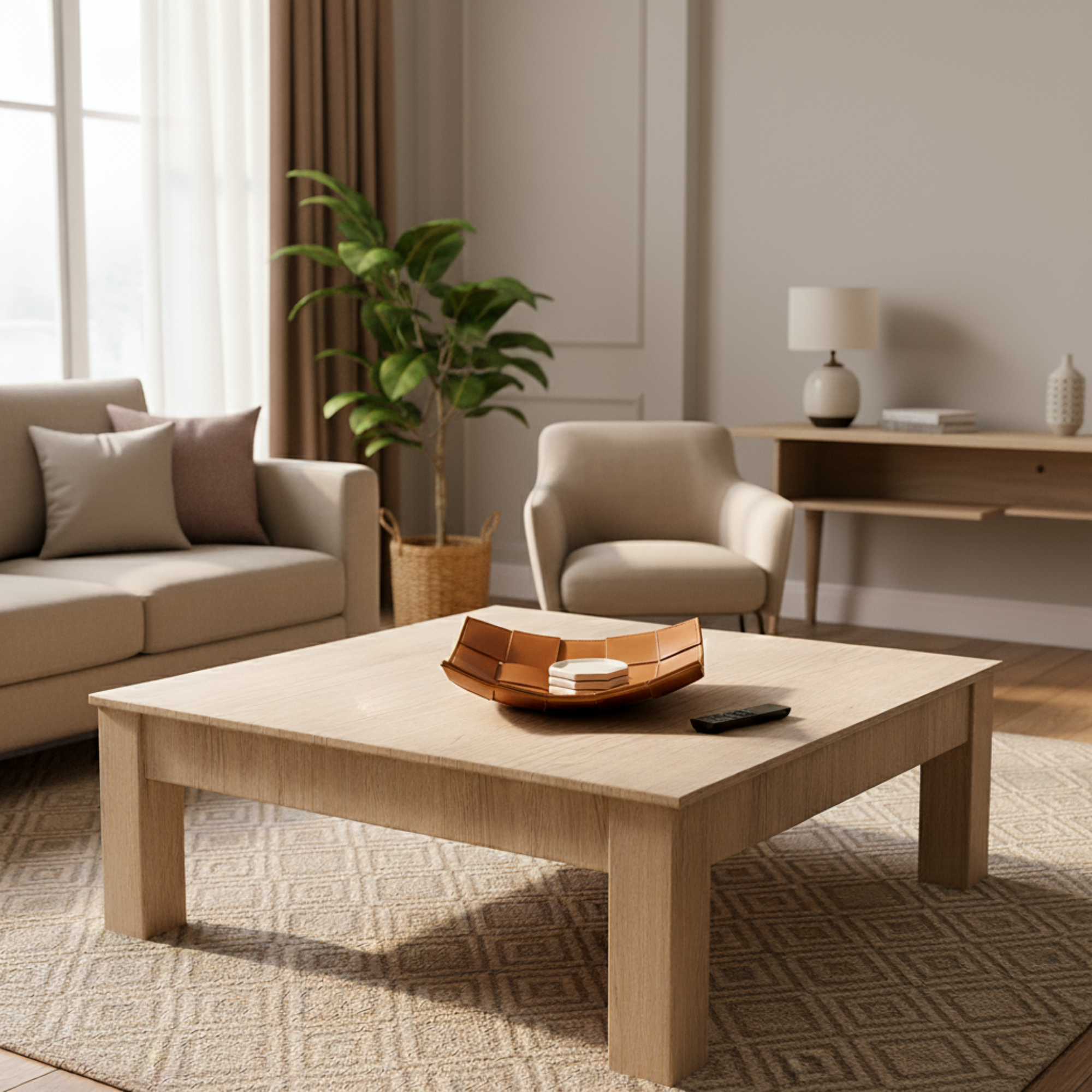 Woven Leather Valet Tray