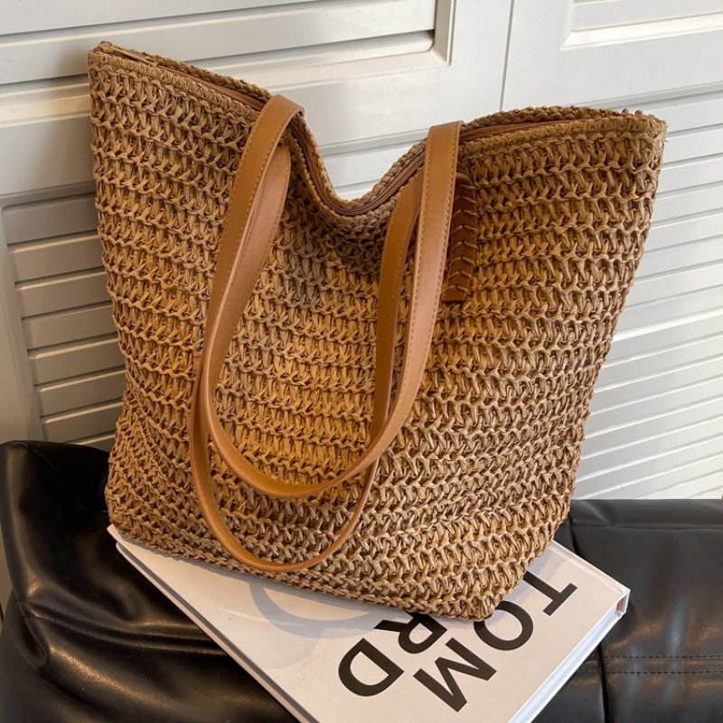 Summer Rattan  Large Shoulder Bag
