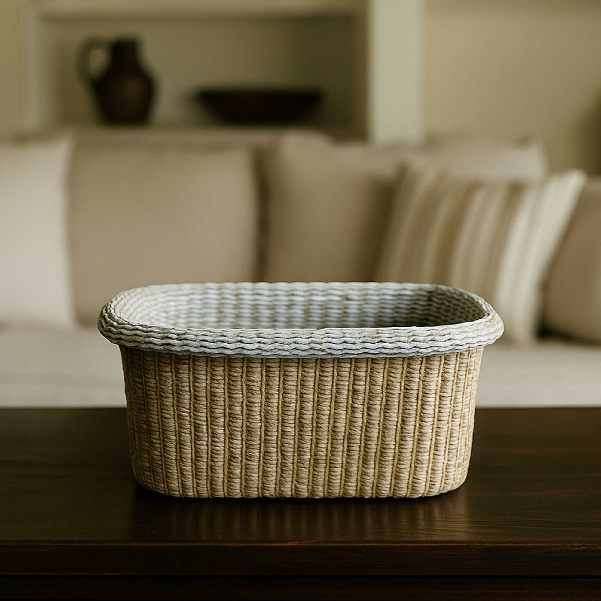 Handwoven Cotton Rope Basket