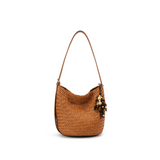 Vegan Leather Woven Tote Bag