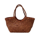 Handwoven Cowhide Tote Bag