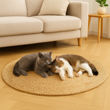 Round Rattan Cat Scratch Mat