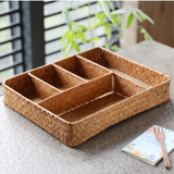Rattan Divided Storage Organizer