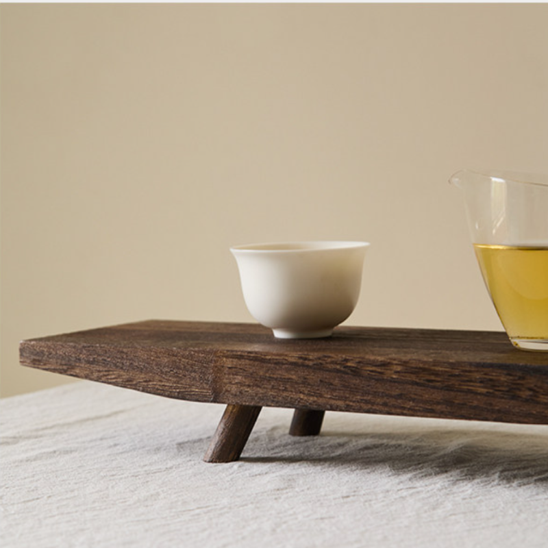 Boat Form Wood Tea Tray – Sculptural Object