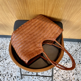 Handwoven Cowhide Tote Bag