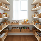 Rattan 3-Handle Storage Basket