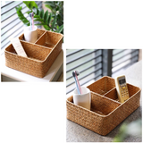 Rattan Divided Storage Organizer